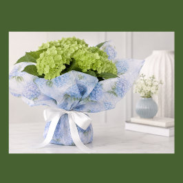 Blaue Hortensien-Blüten Seidenpapier