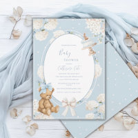 Blaue Hortensien-Elegant-Bär-Baby-Party