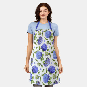 Blaue Hortensien Florale Botanik Schürze