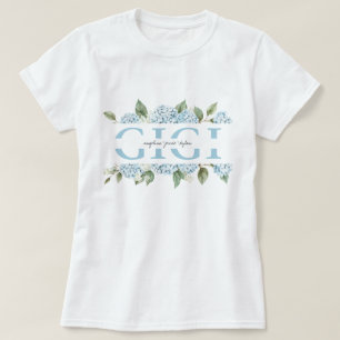 Blaue Hortensien Florale Namen der Enkelkinder Gig T-Shirt