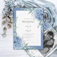 Blaue Hortensien Florales Foto Elegante Hochzeit