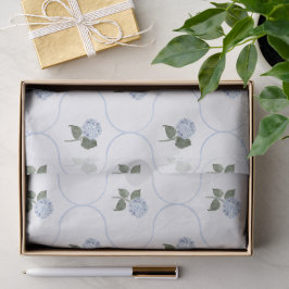 Blaue Hortensien-Garten-Blumen-Ranke Seidenpapier