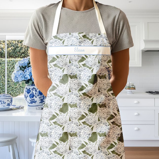 Blaue Hortensien-Gartenblumen Schürze (Hydrangea Garden Apron)