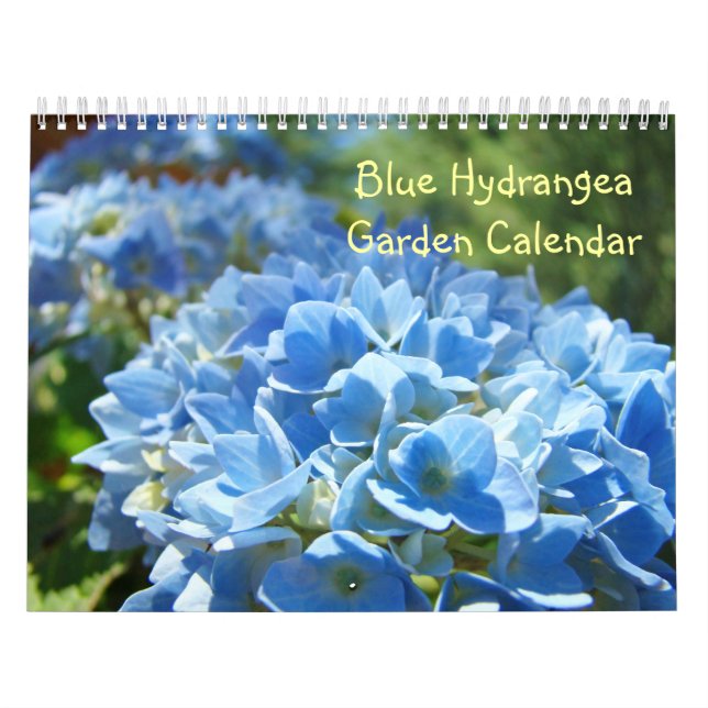Blaue Hortensien-Gartenkalender Floral Botanisch Kalender (Titelbild)