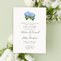 Blaue Hortensien-Grandmillennial-Doppel-Baby-Party