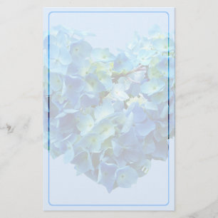 Blaue Hortensien-Herz-Papeterie Briefpapier