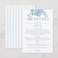 Blaue Hortensien-Hochzeitsdetails im englischen Ga