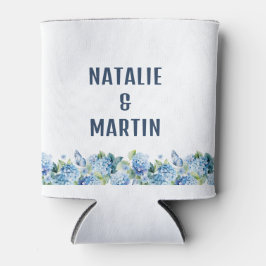 Blaue Hortensien-Hochzeitsgeschenke Dosenkühler