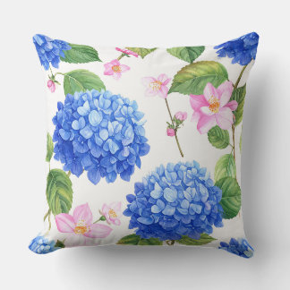 Blaue Hortensien Kissen