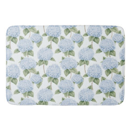 Blaue Hortensien-Muster-Wasserfarbe-Floral-Botanik Badematte