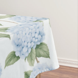 Blaue Hortensien-Muster Wasserfarbe-Floral-Botanik Tischdecke