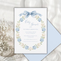 Blaue Hortensien-Rahmen Eleganter Bogen Baby Showe