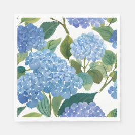 Blaue Hortensien | Schöner blühender Busch Serviette