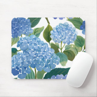 Blaue Hortensien | Schöner blühender Strauch Mousepad