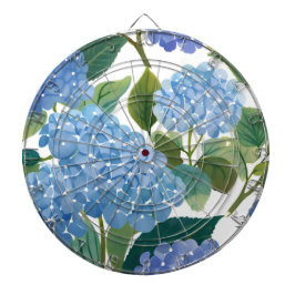 Blaue Hortensien | Schöner Blumenstrauch Dartscheibe