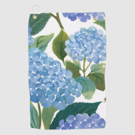 Blaue Hortensien | Schöner Blumenstrauch Golfhandtuch