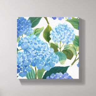 Blaue Hortensien Schöner Blumenstrauch Leinwanddruck