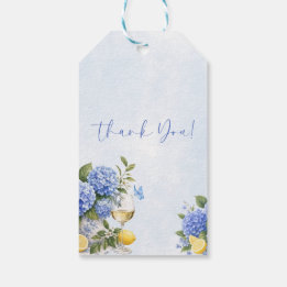 Blaue Hortensien Something Blue Brautparty Geschenkanhänger
