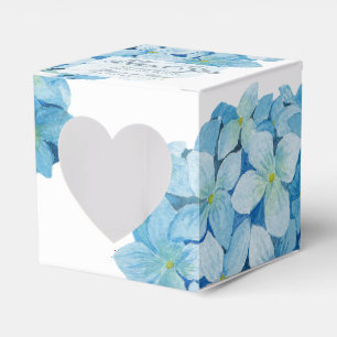 Blaue Hortensien-Sophisticated-Hochzeitsgeschenkbo Geschenkschachtel