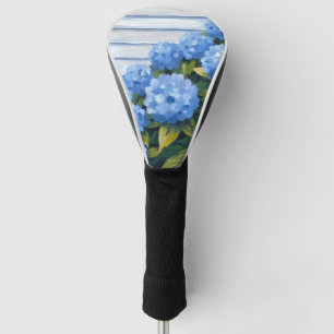 Blaue Hortensien Sträucher Florale Malerei Golf Headcover