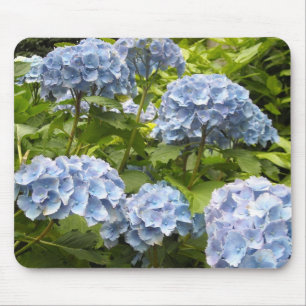 Blaue Hortensien-Töne Mousepad