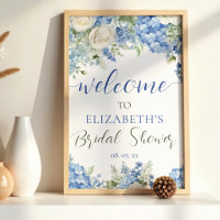 Blaue Hortensien Weiße Rosen Florales Skript Willk