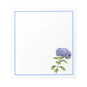 Blaue Hortensienblüte Notizblock