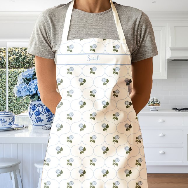 Blaue Hortensienblüten Spalier Schürze (Blue Hydrangea Trellis Apron)