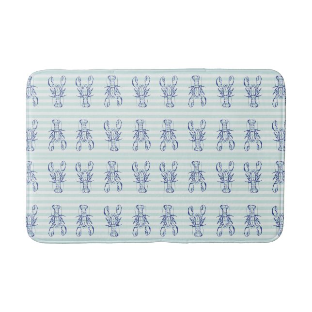 Blaue Hummer Badematte (Vorderseite)