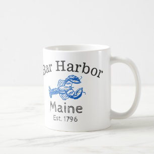 Blaue Hummer-"Bar-Hafen-Maine" Kaffee-Tasse Kaffeetasse