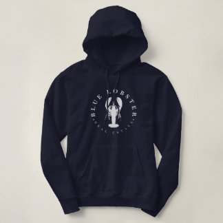 Blaue-Hummer-Immobilien-Button Hoodie