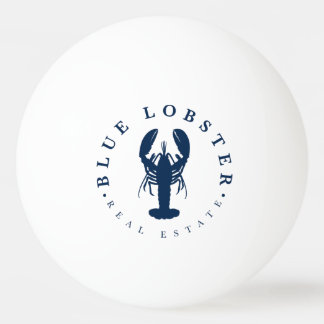 Blaue-Hummer-Immobilien-Button Tischtennisball