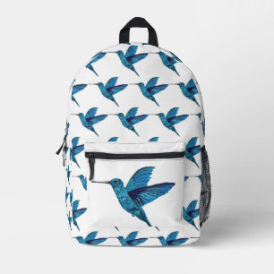Blaue Hummingvögel Bedruckter Rucksack
