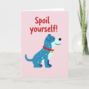 Blaue-Hund-Herzens-Mutter-Karte Karte