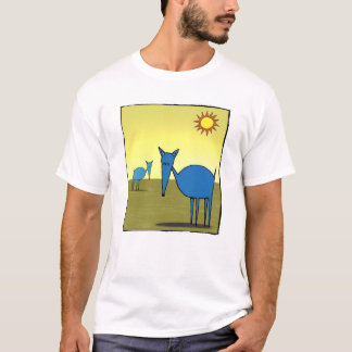 Blaue Hunde T-Shirt