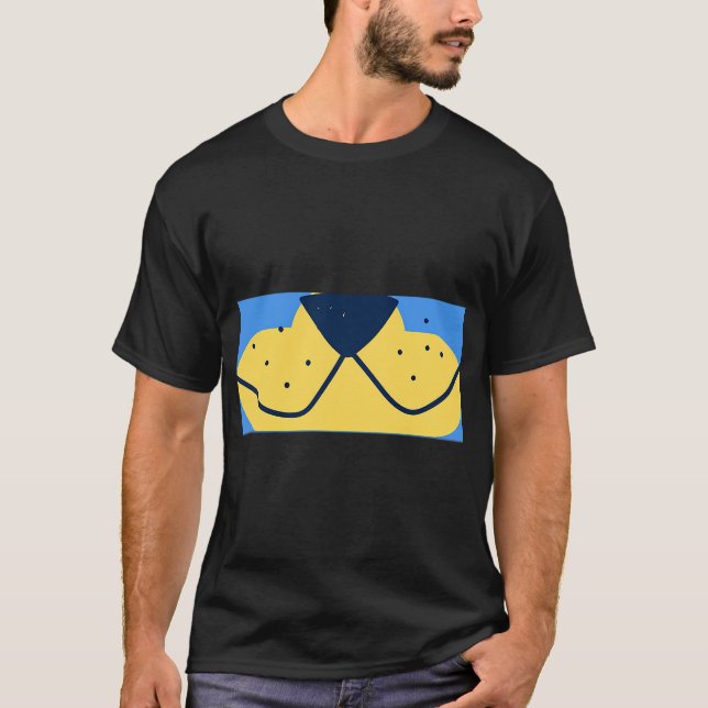 Blaue Hundemaske T-Shirt (Vorderseite)