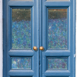Blaue Hütte Blumenimpressionist Garden Decoupage Seidenpapier