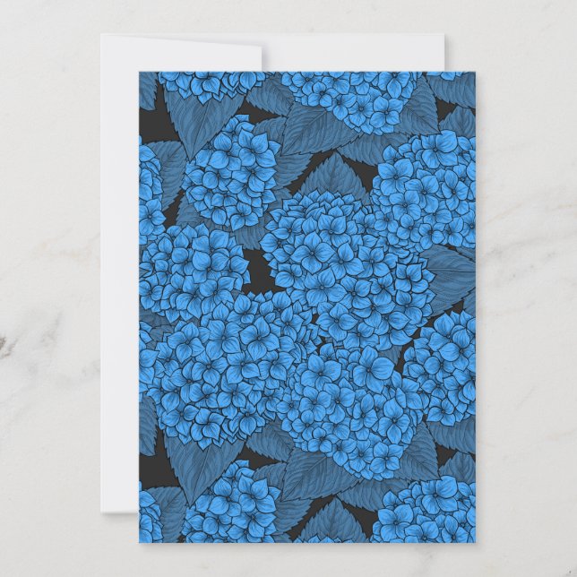 Blaue Hydrangea (Vorderseite)