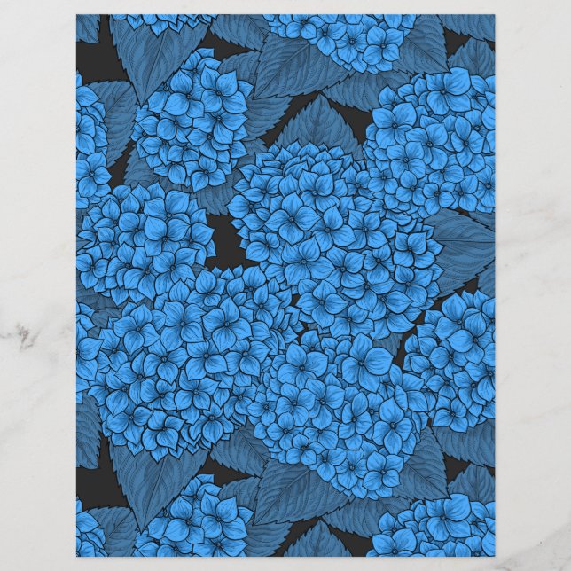 Blaue Hydrangea (Vorderseite)