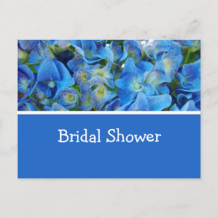 Blaue Hydrangea Blume Brautdusche Einladung. Einladungspostkarte