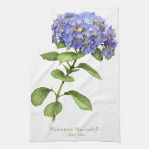Blaue Hydrangea-Blume Küchentuch
