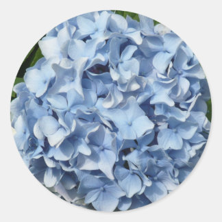 Blaue Hydrangea-Blume Runder Aufkleber