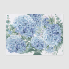 Blaue Hydrangea-Blume Seidenpapier
