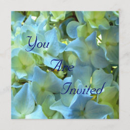 Blaue Hydrangea-Blumen-BlumenBlumen-Foto Einladung