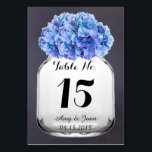 Blaue Hydrangea Hochzeit Tischnummern Hydrangea7<br><div class="desc">Das rustikale Design ist trendig und elegant mit Chalkboard-Hintergrund und Mason-Glas mit schönen blauen Hydrangeas in voller Blüte. Vollständig anpassbar,  klicken Sie auf Anpassen,  um die Farbe,  Größe und den Stil des Schriftartes zu ändern. Sie können auch Anzug löschen,  umgestalten oder mehr Text hinzufügen.</div>