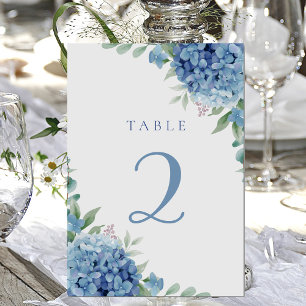 Blaue Hydrangea Tabelle 2 Tischnummer