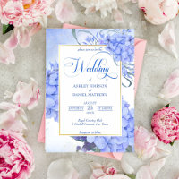 Blaue Hydrangeas elegante Hochzeit mit Blumen