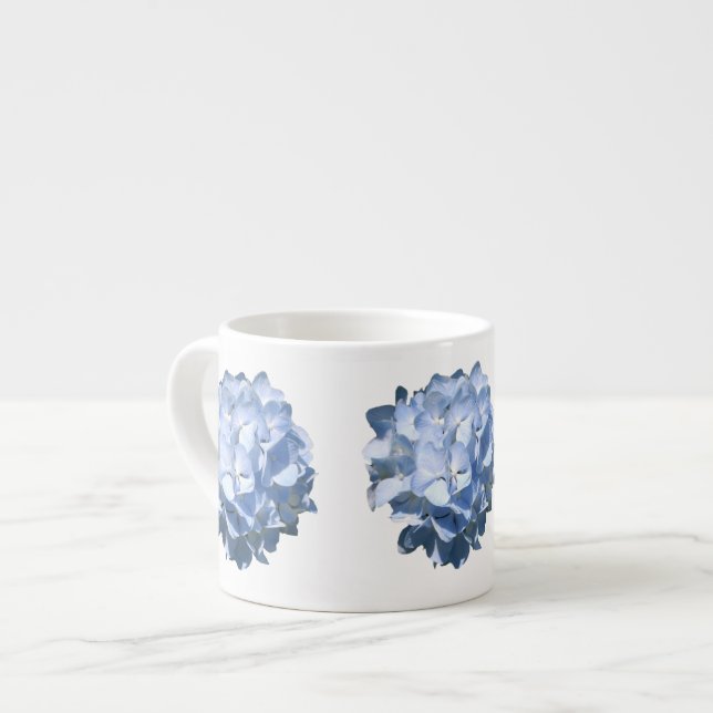Blaue Hydrangeas Espressotasse (Vorderseite Links)
