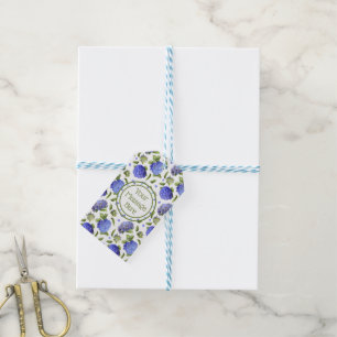 Blaue Hydrangeas Geschenkanhänger