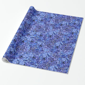 Blaue Hydrangeaverpackung Papier-glatt Geschenkpapier